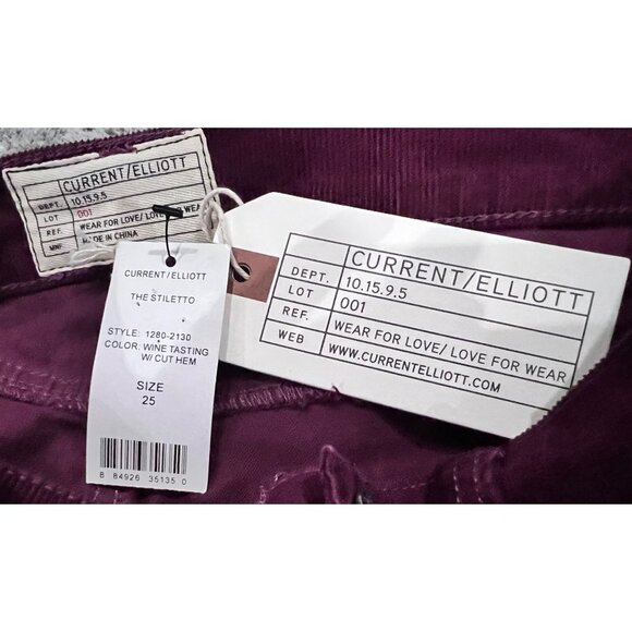 Current/Elliott Corduroy Jean Pants - Picture 3 of 5